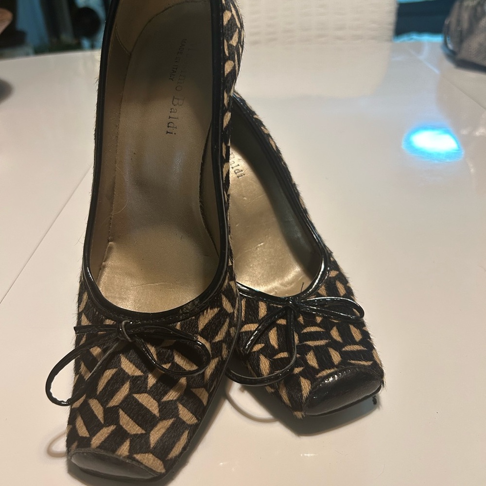 Massimo Baldo Italy Black and Tan Women's Shoes 6.5